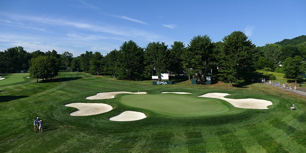 No. 16 | Par 3 | 230 yds.  It’s a cool downhill...