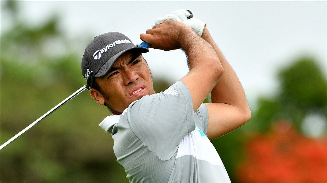 Rory Hie sneds his Pro V1 golf ball towards the green during action at the inaugural Classic Golf & CC International Championship